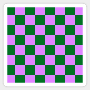 Checked pattern - purple and green checks Sticker